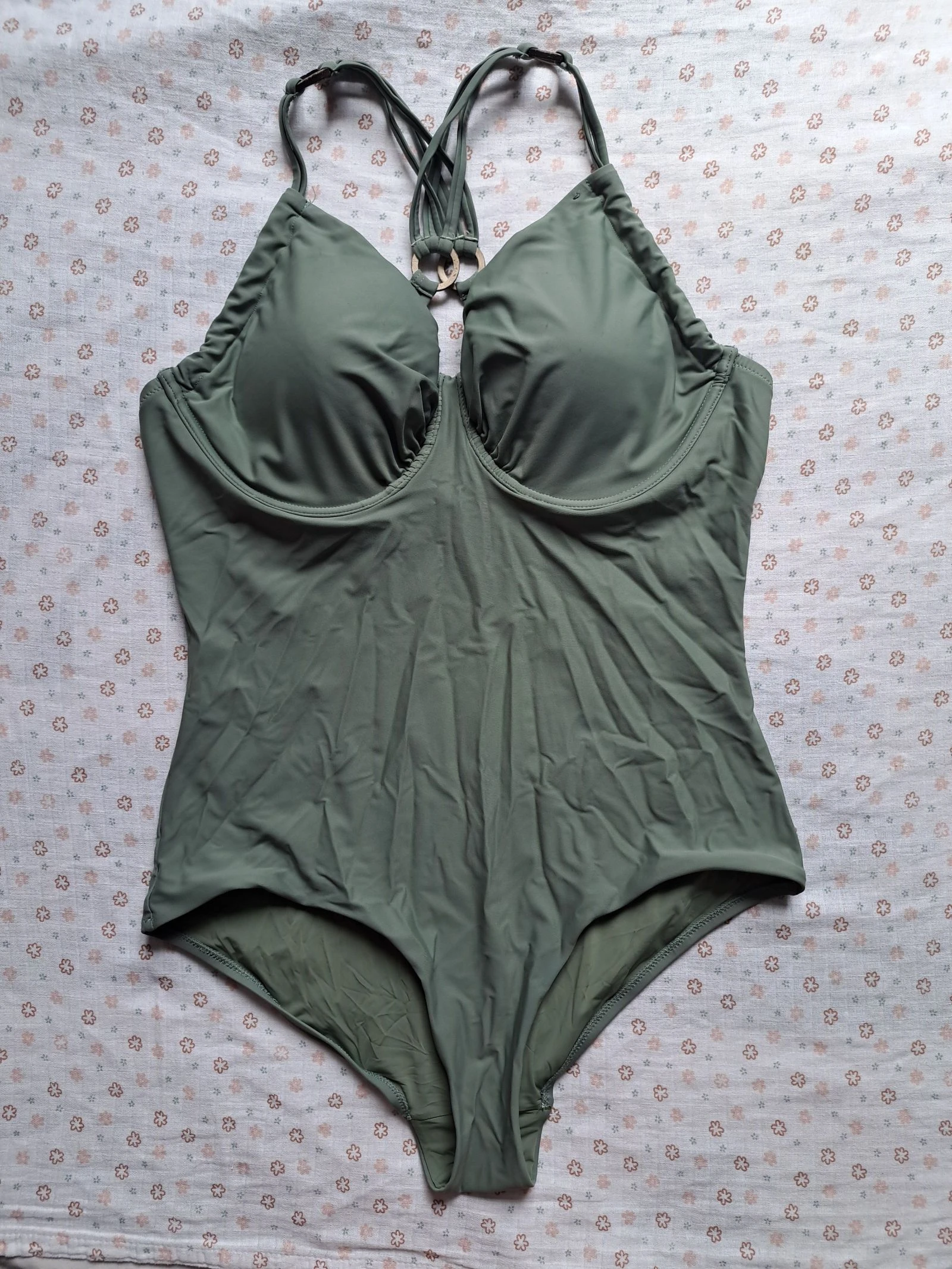 Maillot de bain 1 pièce kaki RougeGorge - 100D - Très bon état
